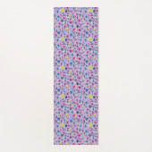 Kleurig Lila Kinder bloempatroon Yogamat (Voorkant)