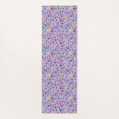 Kleurig Lila Kinder bloempatroon Yogamat (Achterkant)