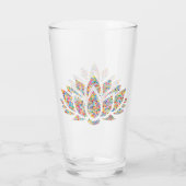 Kleurig Lotus Flower Design Drink glas (Achterkant)