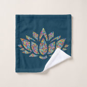 Kleurig Lotus Flower-ontwerp Bad Handdoek (Wasdoekje)