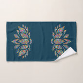 Kleurig Lotus Flower-ontwerp Bad Handdoek (Handdoek)