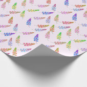 Kleurig Lupine wildbloembrei-boho-patroon Cadeaupapier (Hoek)