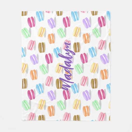kleurig macaronpatroon fleece deken (Voorkant)