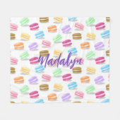 kleurig macaronpatroon fleece deken (Voorkant (Horizontaal))