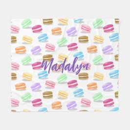 kleurig macaronpatroon fleece deken