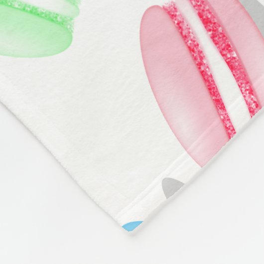 kleurig macaronpatroon fleece deken (Hoek)
