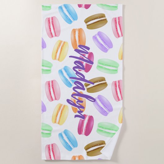 kleurig macaronpatroon strandlaken (Voorkant)