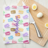 kleurig macaronpatroon theedoek (Quarter Fold)