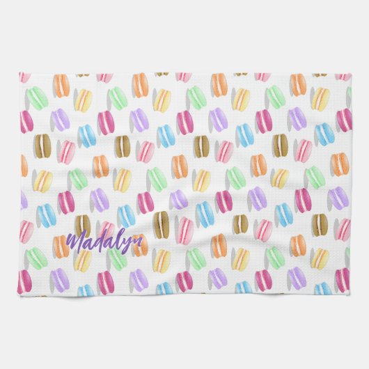kleurig macaronpatroon theedoek (Horizontaal)