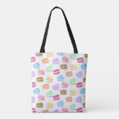 kleurig macaronpatroon tote bag (Achterkant)