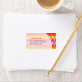 Kleurig magenta Zig Zag Pattern Mod Waves Adres Etiket (Insitu)