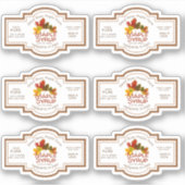 Kleurig mannetje met etiket sticker (Voorkant)