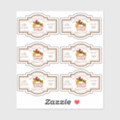 Kleurig mannetje met etiket sticker (Vel)