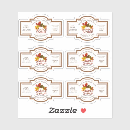 Kleurig mannetje met etiket sticker (Vel)