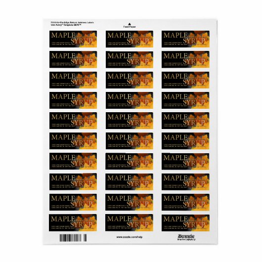 Kleurig mappenblad Kunststof stekelriem klein etik Etiket (Full Sheet)