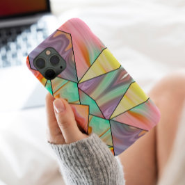 Kleurig marmer roze paars blauw Matig esthetisch Case-Mate iPhone Case