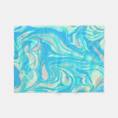 Kleurig marmer Stone Patroon Fleece Deken (Voorkant (Horizontaal))