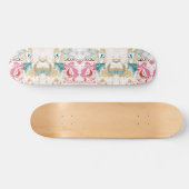 Kleurig marmerpatroon persoonlijk skateboard (Horizontaal)