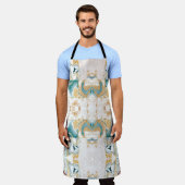 Kleurig marmerpatroon schort (Gedragen)