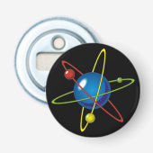 Kleurig model van de Atom Button Flesopener (Voorkant)