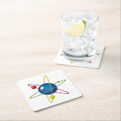 Kleurig model van de Atom Kartonnen Onderzetters (Insitu)