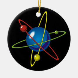 Kleurig model van de Atom Keramisch Ornament