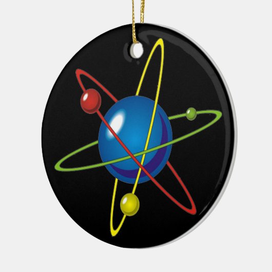 Kleurig model van de Atom Keramisch Ornament (Links)