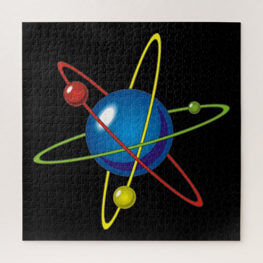 Kleurig model van de Atom Legpuzzel (Verticaal)
