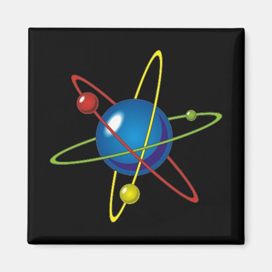 Kleurig model van de Atom Magneet (Voorkant)