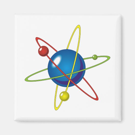Kleurig model van de Atom Magneet (Voorkant)