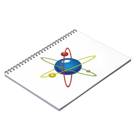 Kleurig model van de Atom Notitieboek (Linkerzijde)