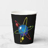 Kleurig model van de Atom Papieren Bekers (Voorkant)