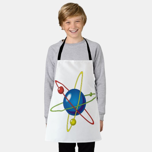 Kleurig model van de Atom Schort (Gedragen)