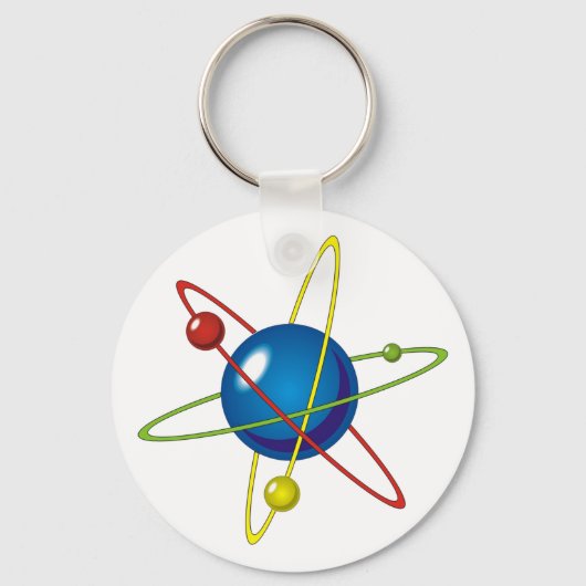 Kleurig model van de Atom Sleutelhanger (Voorkant)