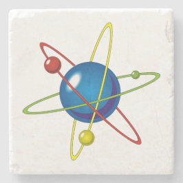 Kleurig model van de Atom Stenen Onderzetter