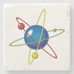 Kleurig model van de Atom Stenen Onderzetter