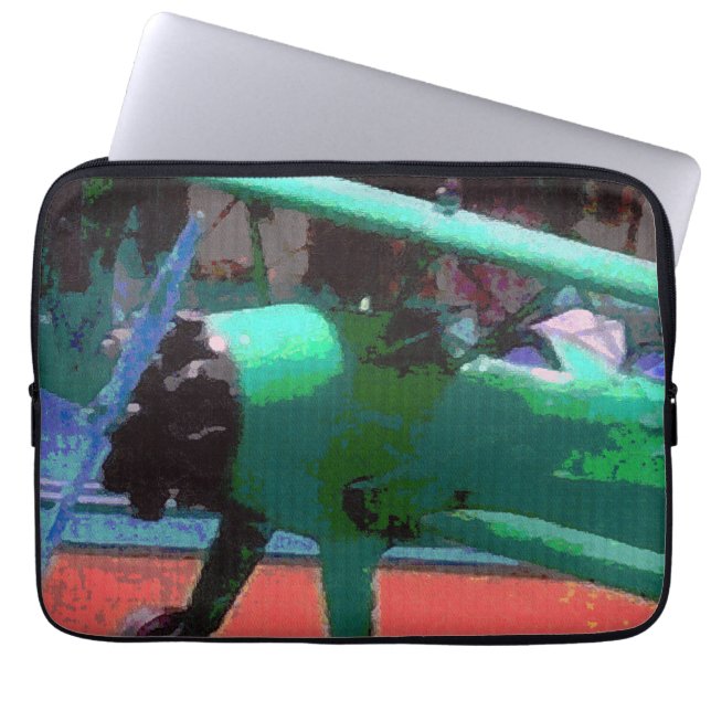 Kleurig modelvlak laptop sleeve (Voorkant)