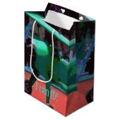 Kleurig modelvlak medium cadeauzakje (Voorkant Gekanteld)