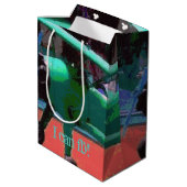 Kleurig modelvlak medium cadeauzakje (Achterkant Gekanteld)