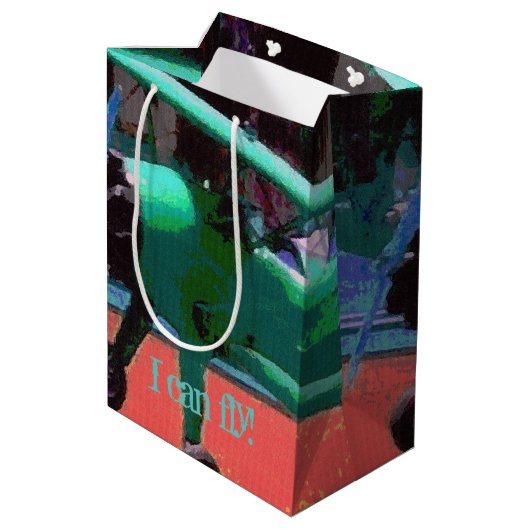 Kleurig modelvlak medium cadeauzakje (Achterkant Gekanteld)