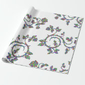 Kleurig mozaïekbloemig papier voor verpakkingsdoel (Uitgerold)