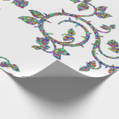 Kleurig mozaïekbloemig papier voor verpakkingsdoel (Hoek)