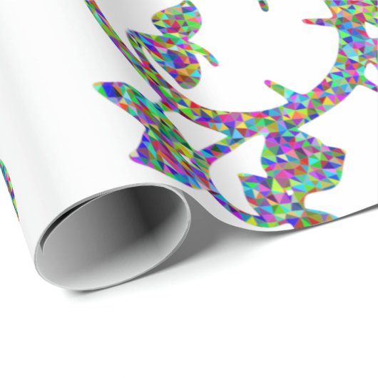 Kleurig mozaïekbloemig papier voor verpakkingsdoel (Rol Hoek)