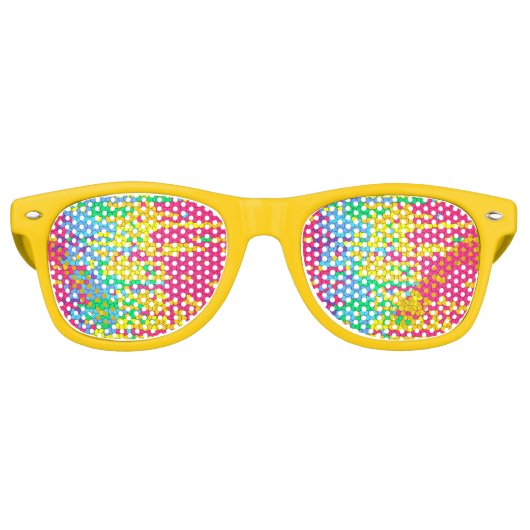 Kleurig mozaïekpatroon retro zonnebril (Voorkant)