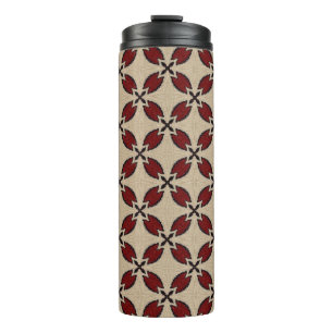 Kleurig naadloos abstract geometrisch tegelpatroon thermosbeker