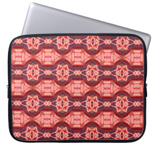 Kleurig naadloos borduurpatroon. Regenboogikat Laptop Sleeve