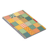 Kleurig naadloos patchwerkpatroon met abstract notitieboek (Rechterzijde)