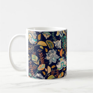 Kleurig naadloos patroon. Florale achtergrond. str Koffiemok