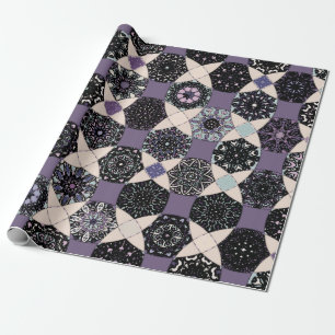Kleurig naadloos patroon met florale en cadeaupapier