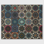 Kleurig  naadloos patroon met florale en cadeaupapier (Vlak)